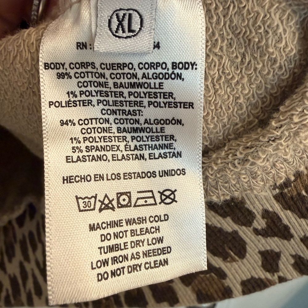 Anthropologie T.La Leopard Print Puff Sleeve Top - Tan & Black - Picture 6 of 6